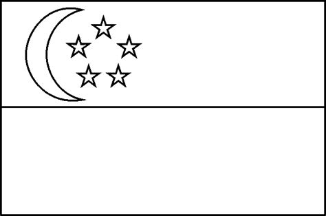 singapore flag for colouring